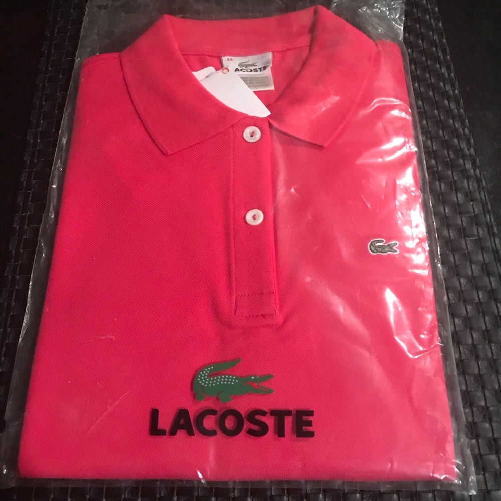 NWT Lacoste Pink Polo